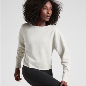 Athleta raw edge sweatshirt